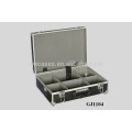 caja de herramientas aluminio negro fuerte con compartimentos ajustables dentro de China fabricante